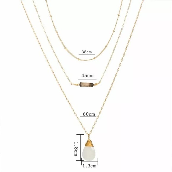 Maurelle Gold Quartz Layered Necklace - Picture 2 of 5